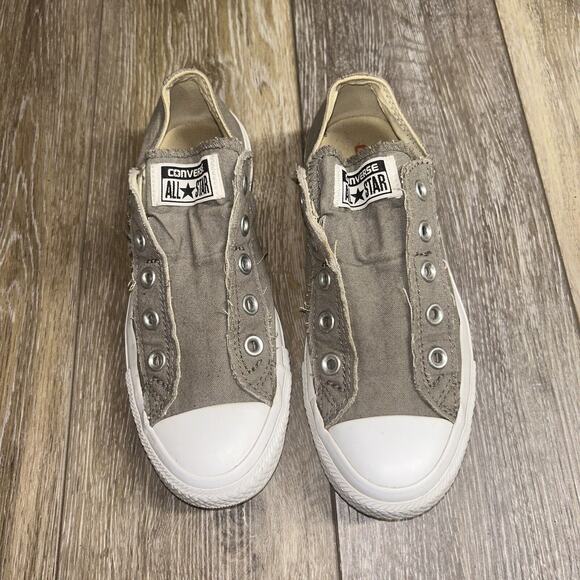 Converse Chuck Taylor All Star Grey Slip On Sneaker Shoes US Youth 4 / M 4 / W 6 - Picture 4 of 11